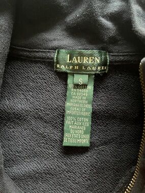 LAUREN Ralph Lauren Navy Cotton Zip-Up Hoodie